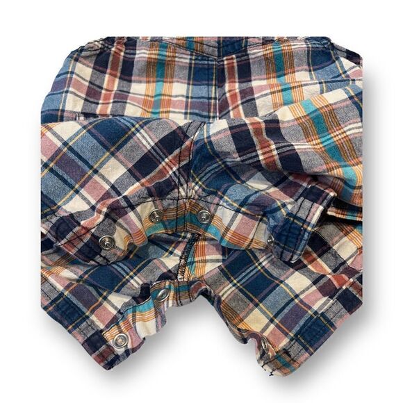 OshKosh B’Gosh Plaid Cargo Shortalls Size 18 Months - Picture 3 of 6